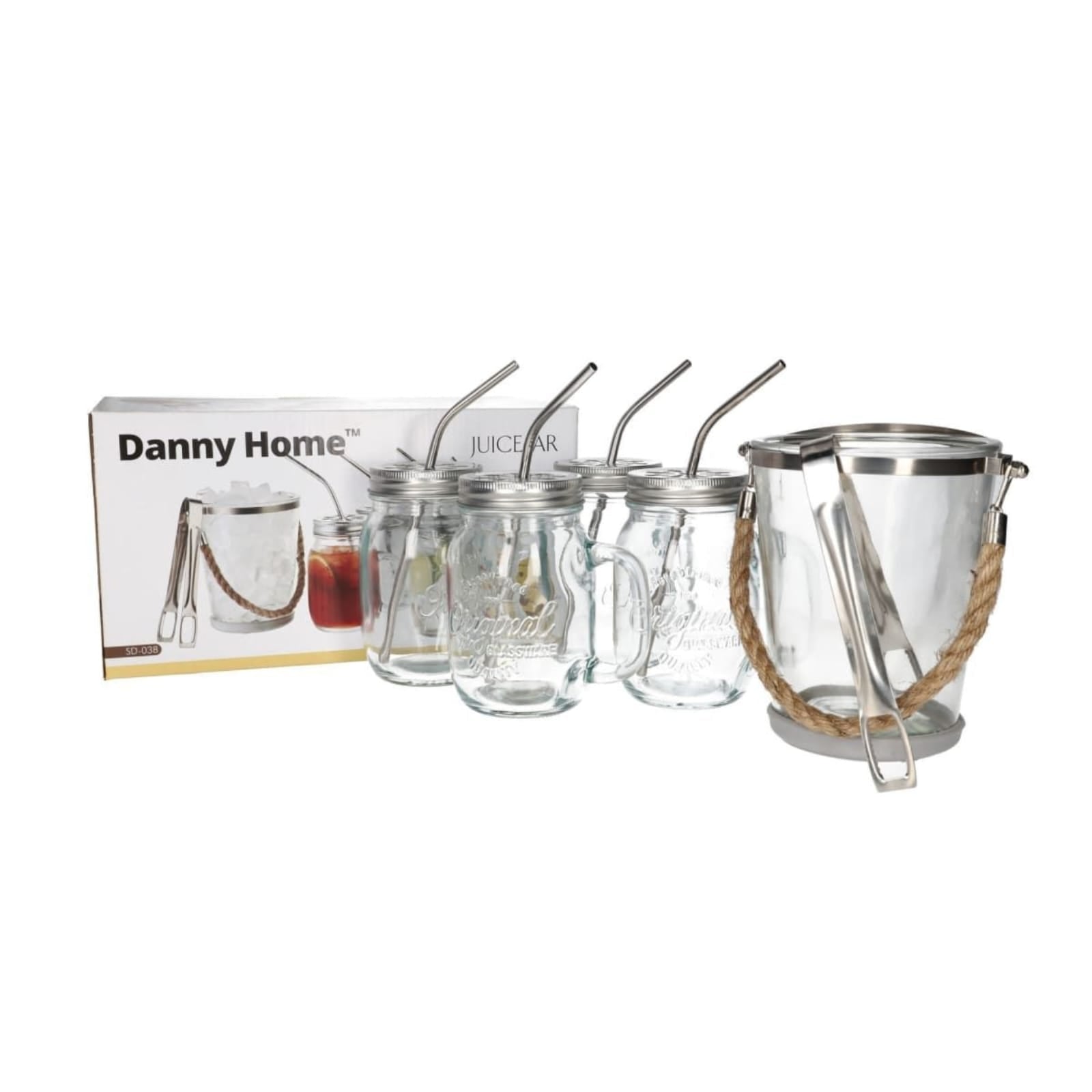 Danny Home Mason Jar Drinkware Set of 5 Pcs