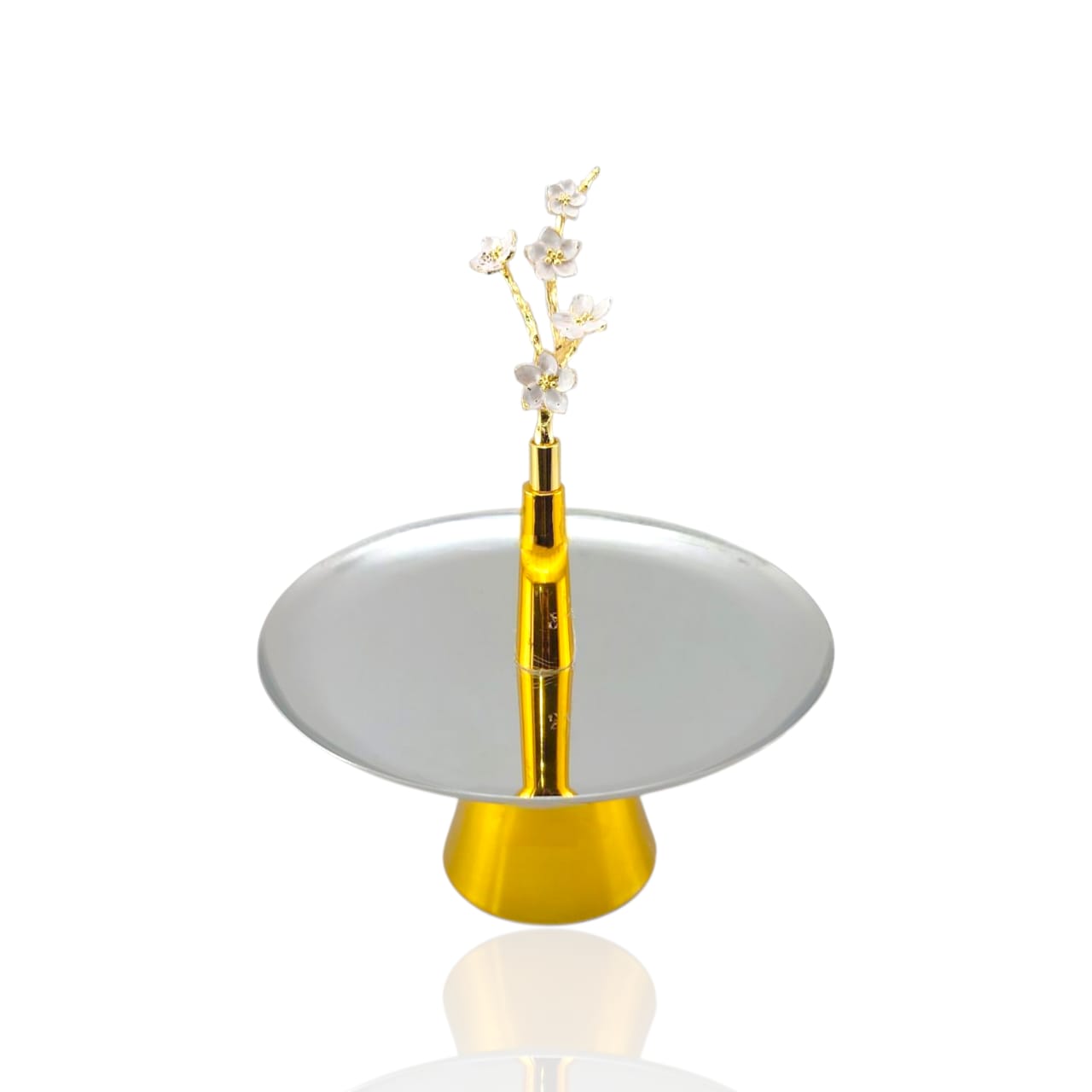 Fancy Stainless Steel Round Dessert Stand