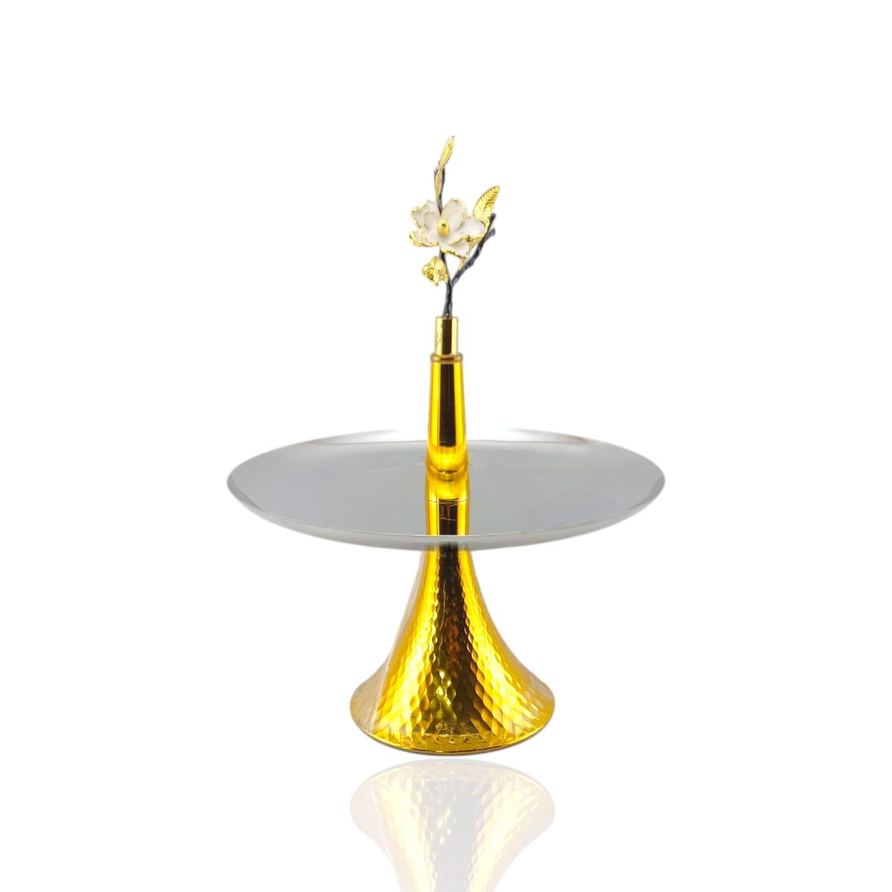 Fancy Stainless Steel Round Dessert Stand