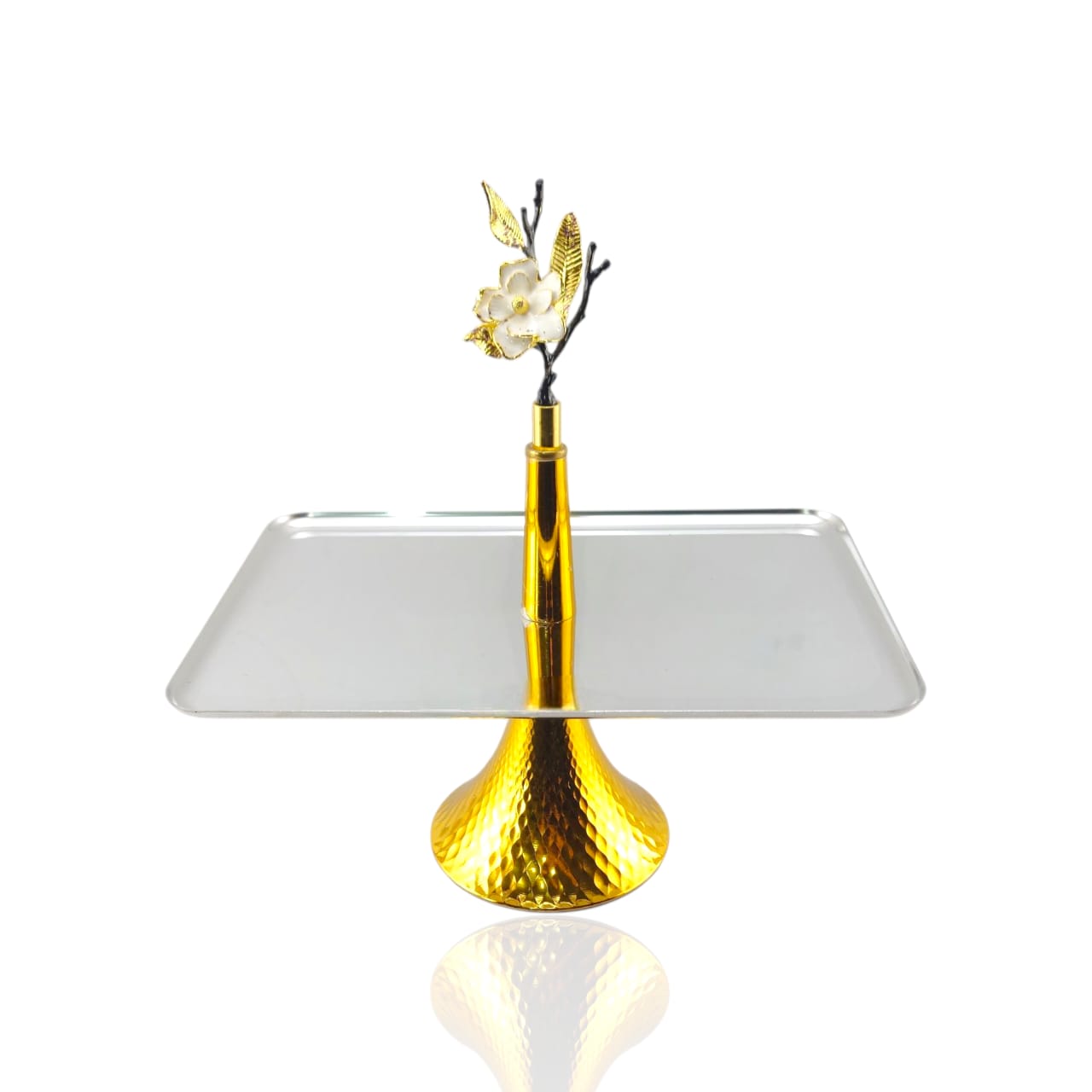 Fancy Stainless Steel Rectangle Dessert Stand