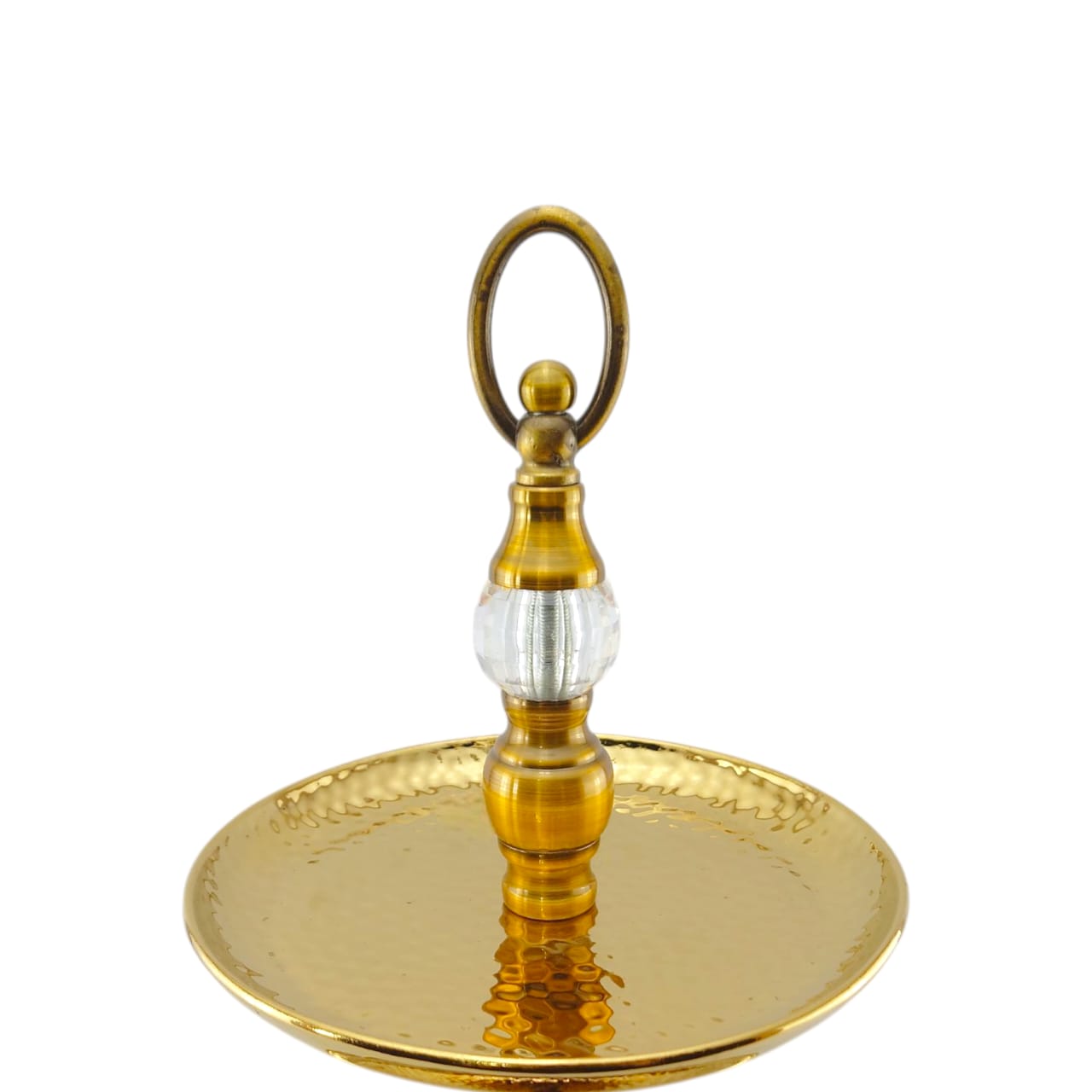 2-Tier Fancy Ceramic Hammered Dessert Stand