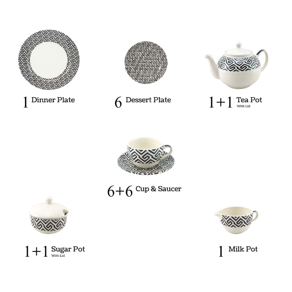 Claytan 24-Piece Tea Set