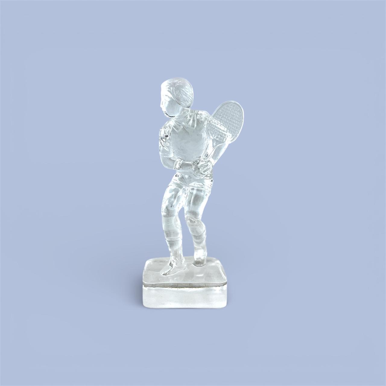 Crystal Tennis Player Decoration Piece