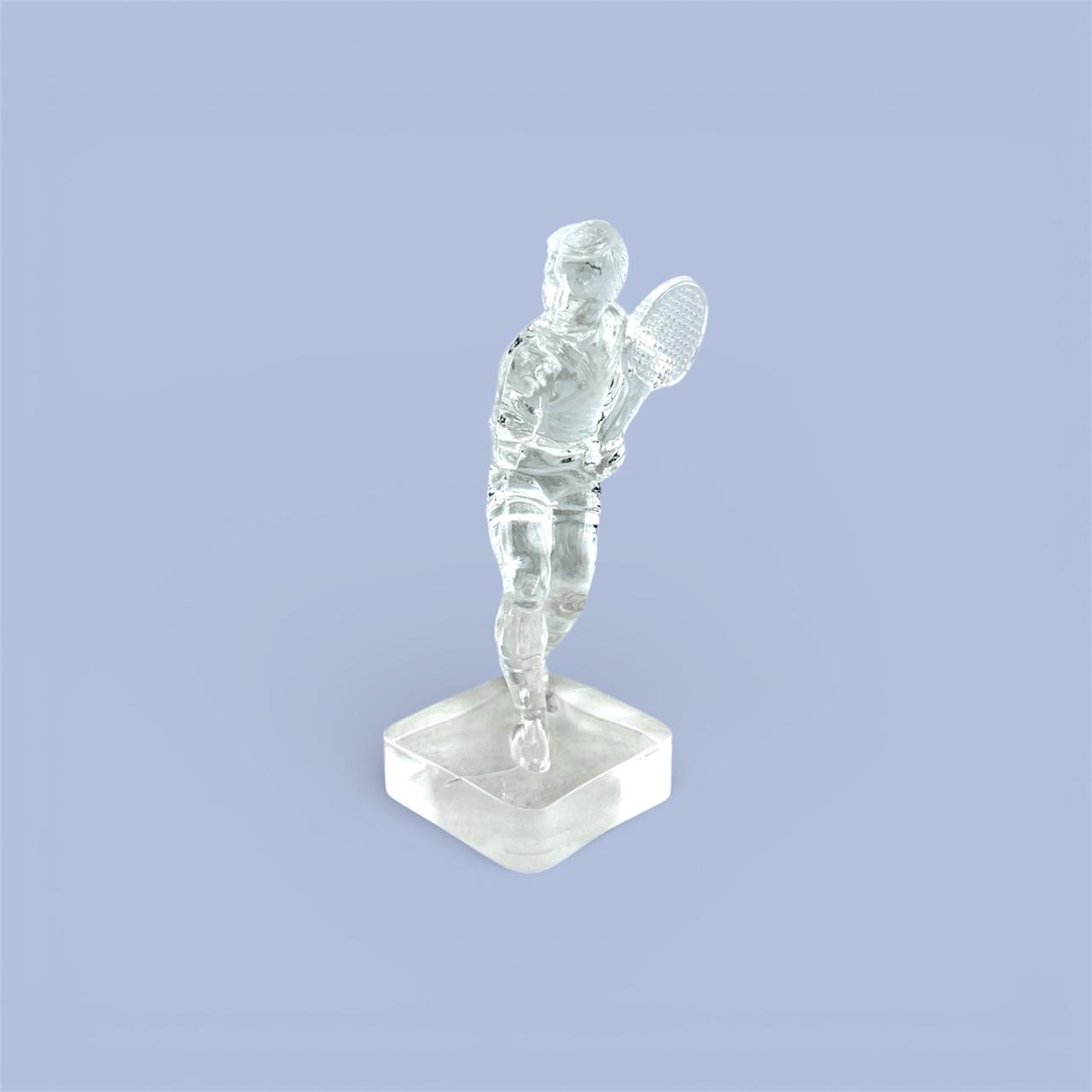 Crystal Tennis Player Decoration Piece