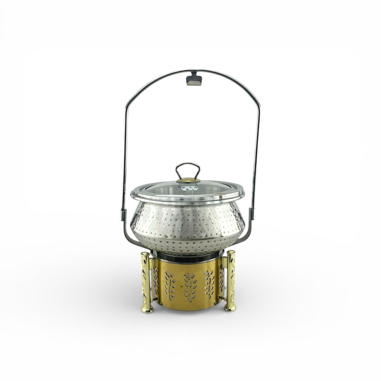 Victoria Handi-Style Hammered Chafer with Glass Lid