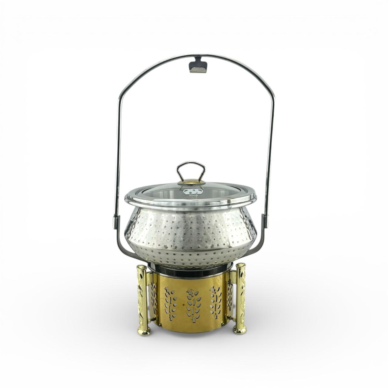 Victoria Handi-Style Hammered Chafer with Glass Lid