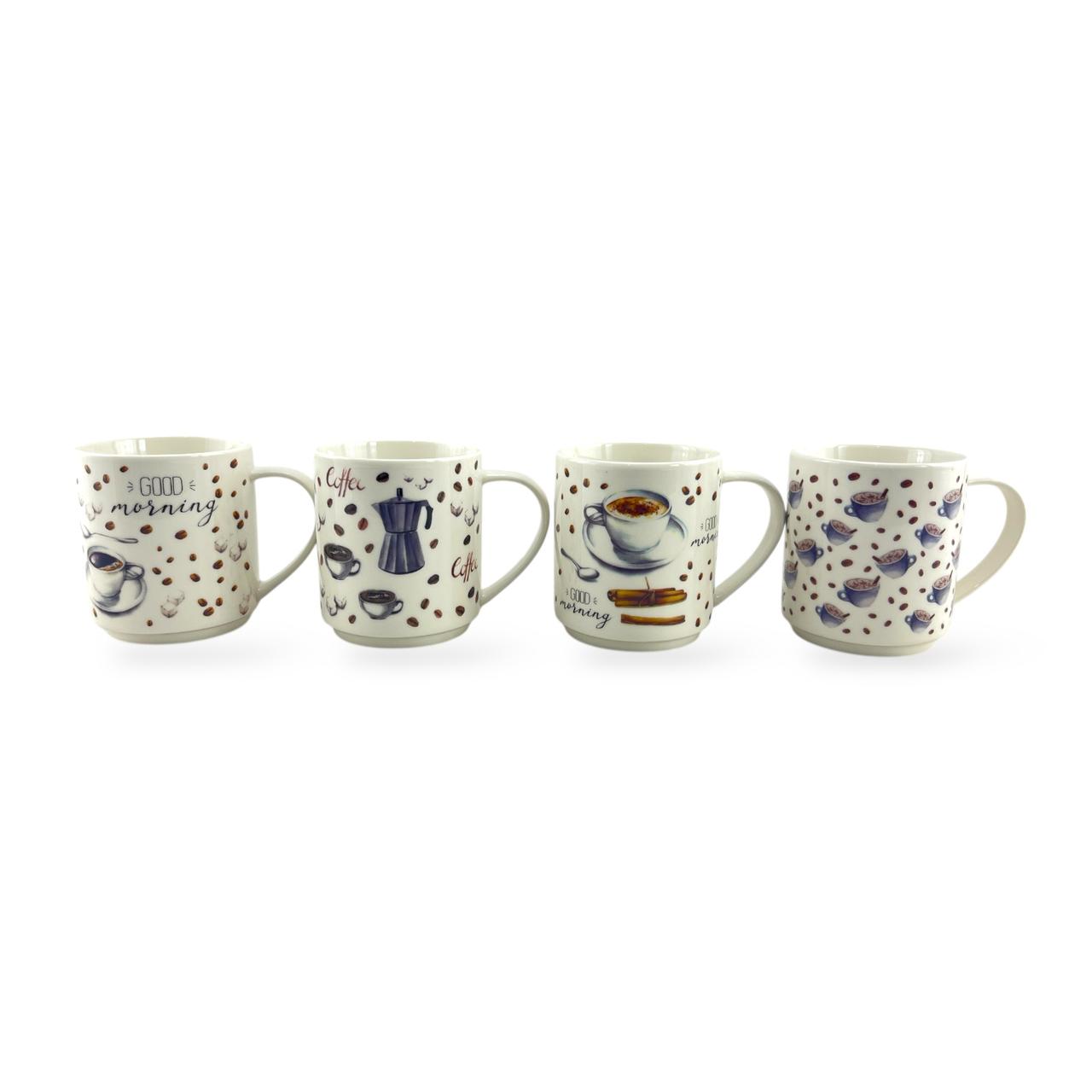 4- Piece Coffee Mug Set With Stand
