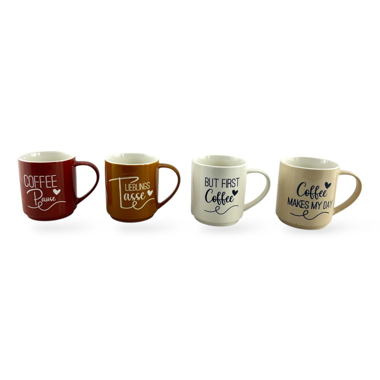 4- Piece Coffee Mug Set With Stand