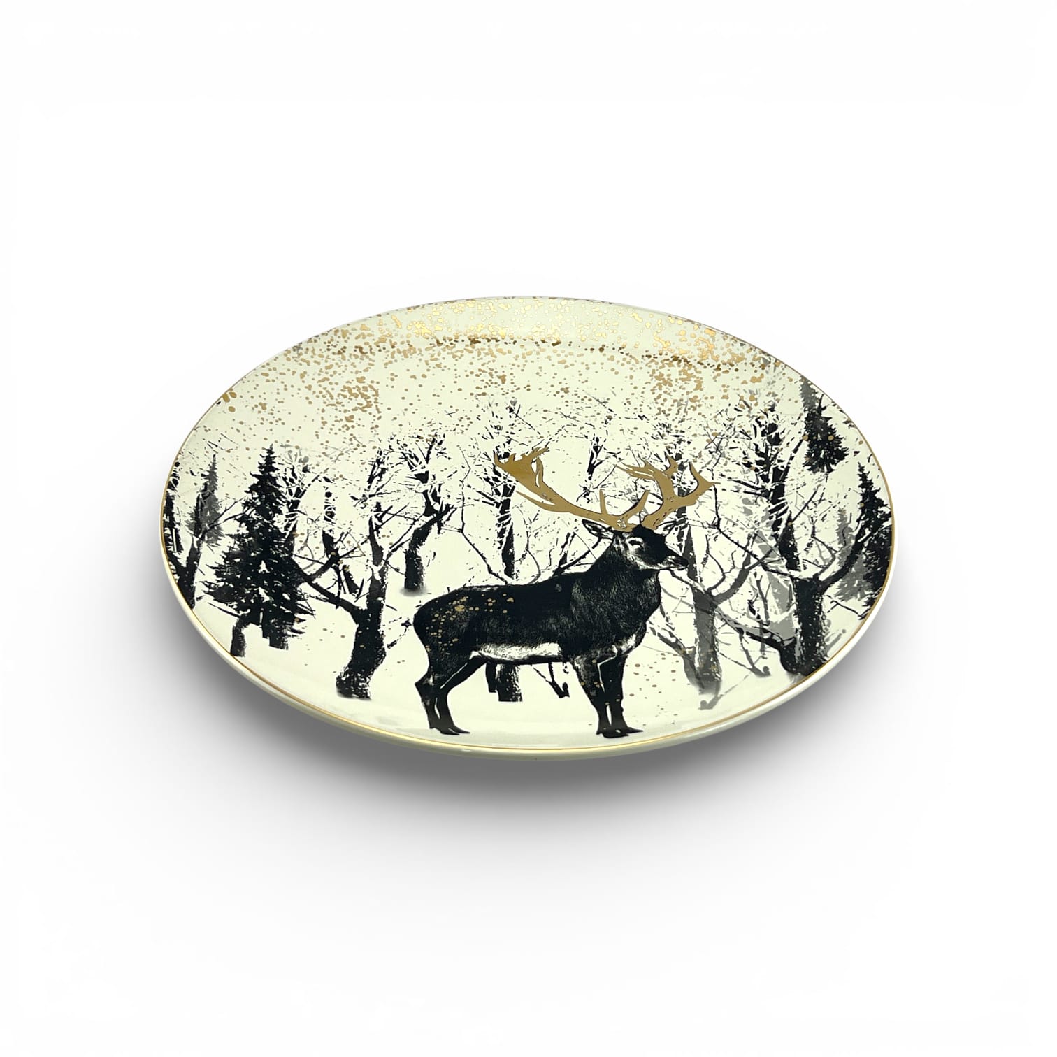 Danny Home 10-Inch Ceramic Deer Plate