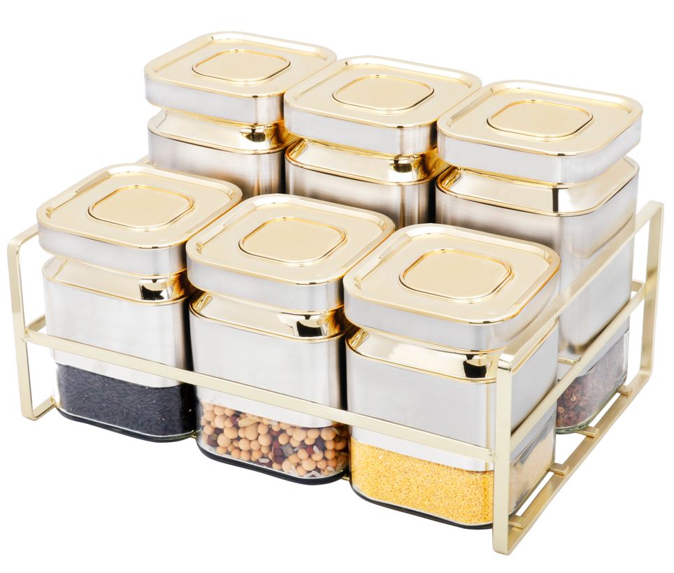 Luxury 6-Piece Air-Tight Spice Jar Set