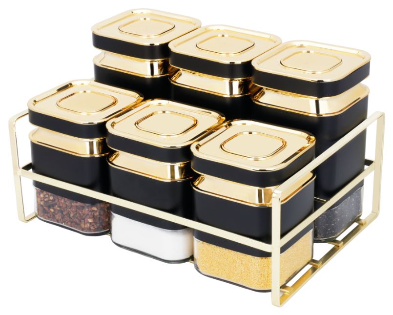 Luxury 6-Piece Air-Tight Spice Jar Set