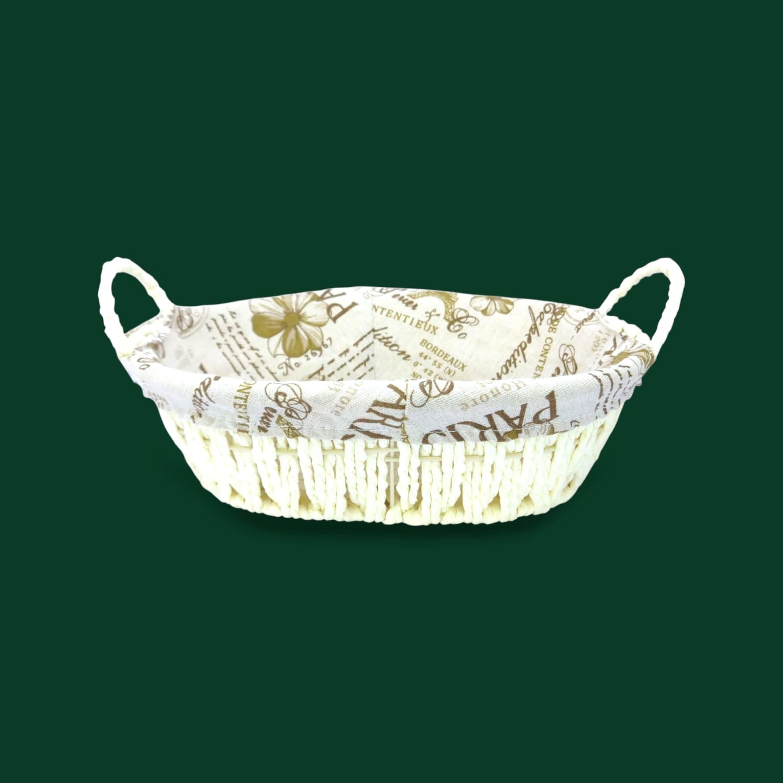 Prime Oval Bread Basket With Fabric