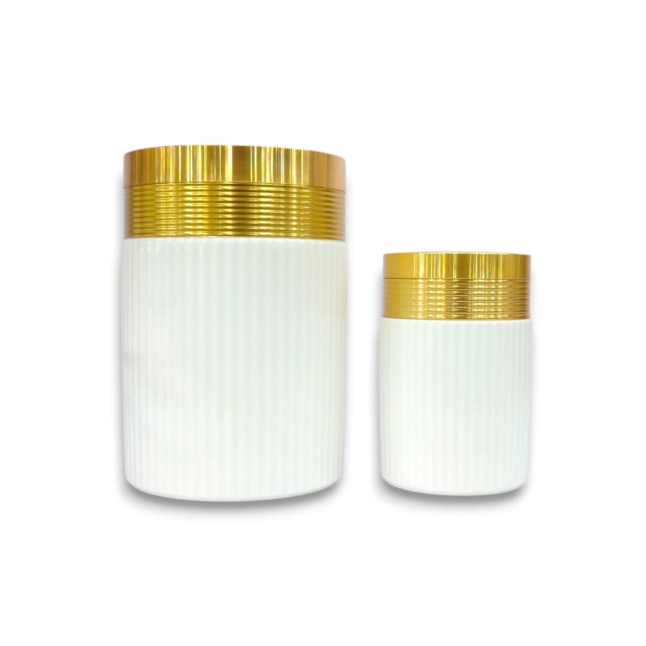 7-Piece Glass Spice Jar Set White