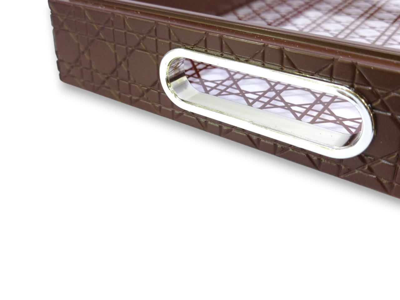 2-Piece Fancy Wooden & Acrylic Tray Set