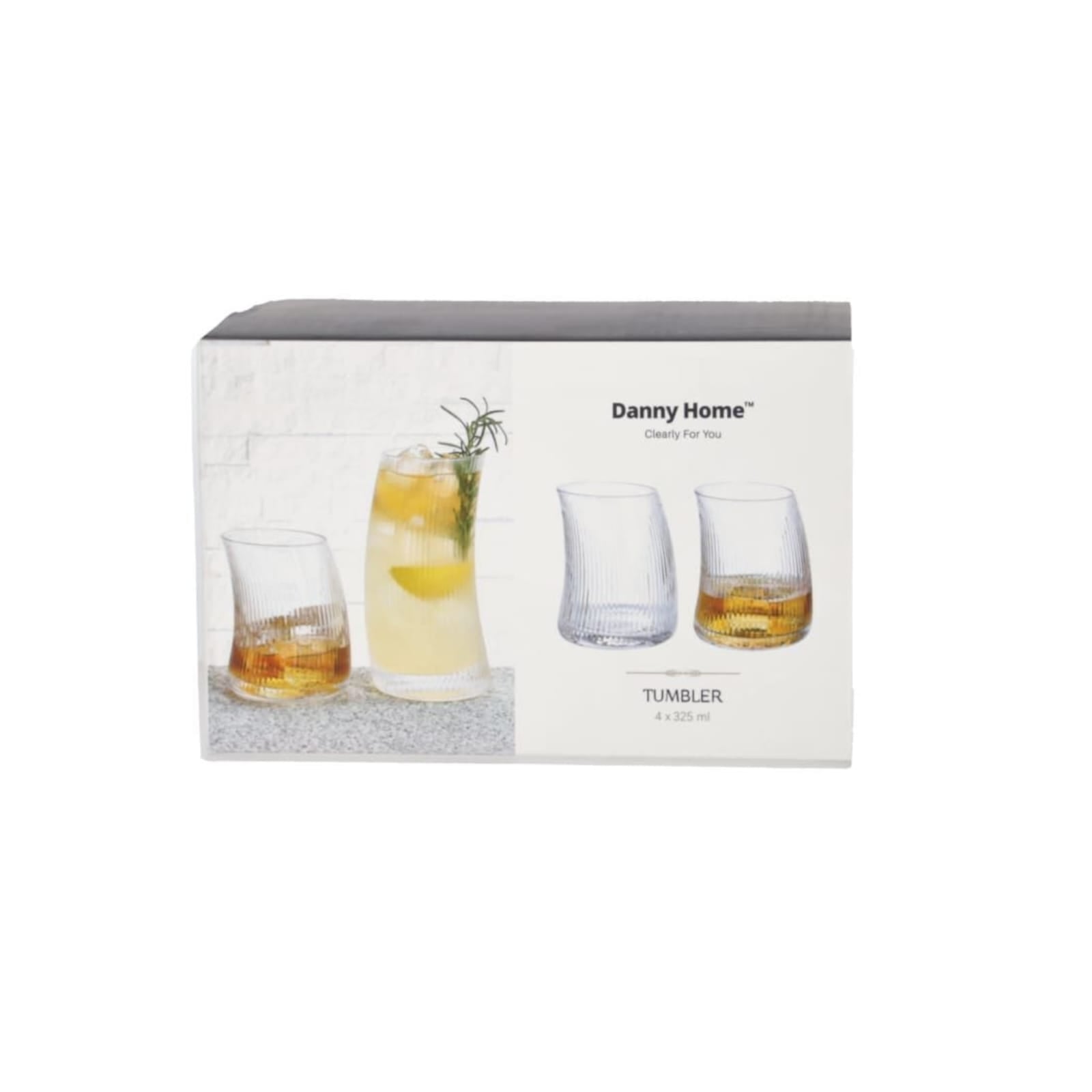 4-Piece Danny Home Crescent Glass