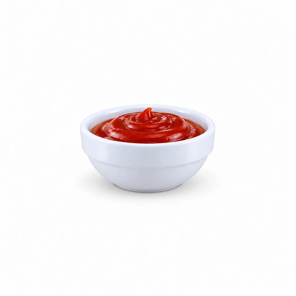 Forte B.K Cosmo Curved White Ceramic Ramekin, 2.5 Inch