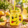 Kleeyo Sunshine Cheeky Wink 450 ml Glass Mason Jar