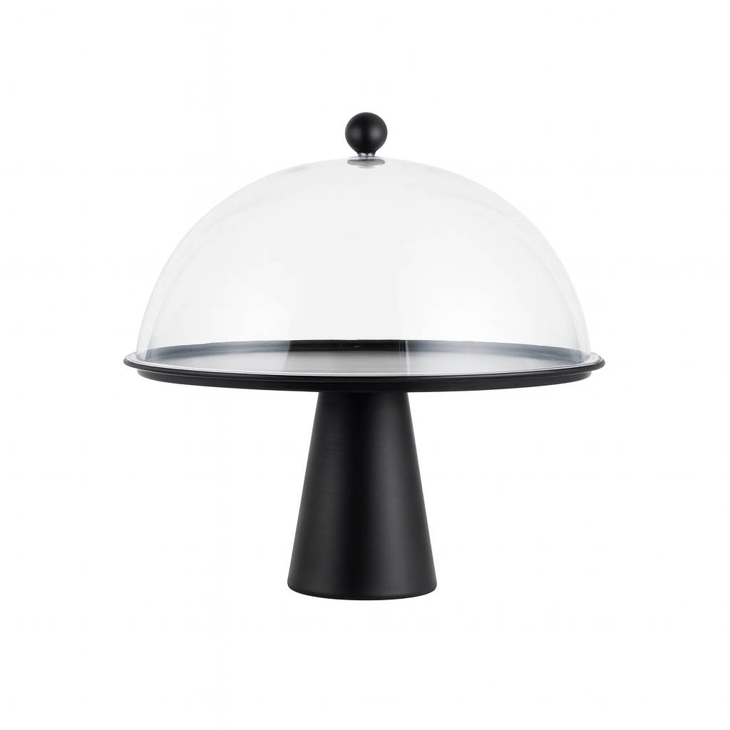 Metal Cake Stand with Acrylic Dome
