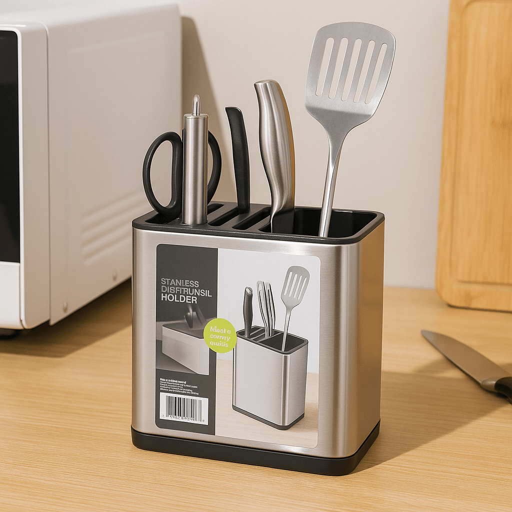 Stainless Steel Cutlery Holder 20x18 cm