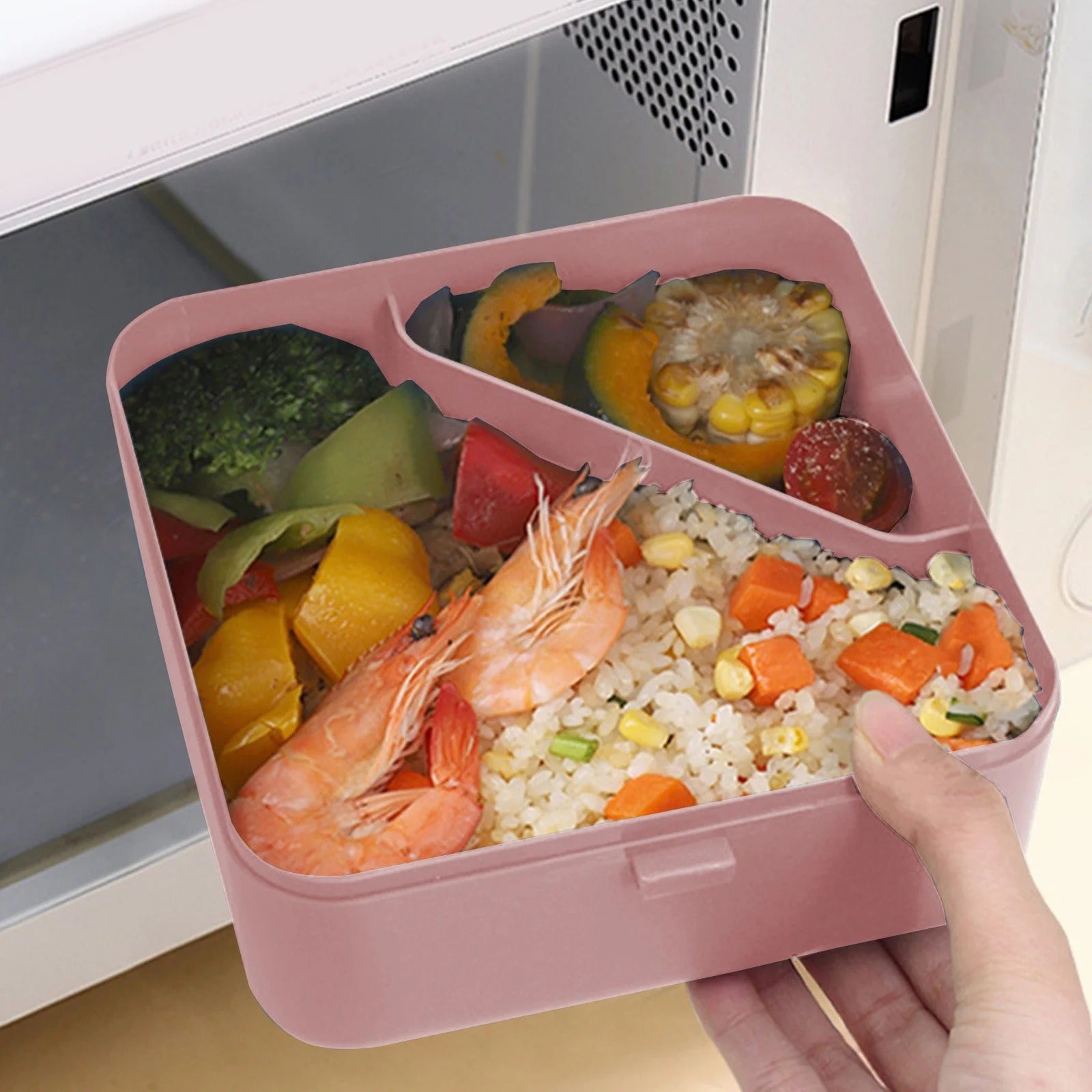Tedemei Square Lunch Box Pink (9352)