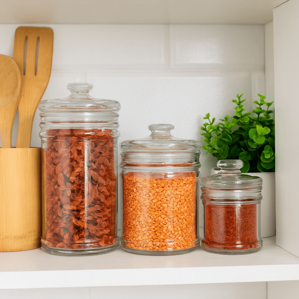 Wide Acrylic Storage Jars 1,000 - 1,900 ML