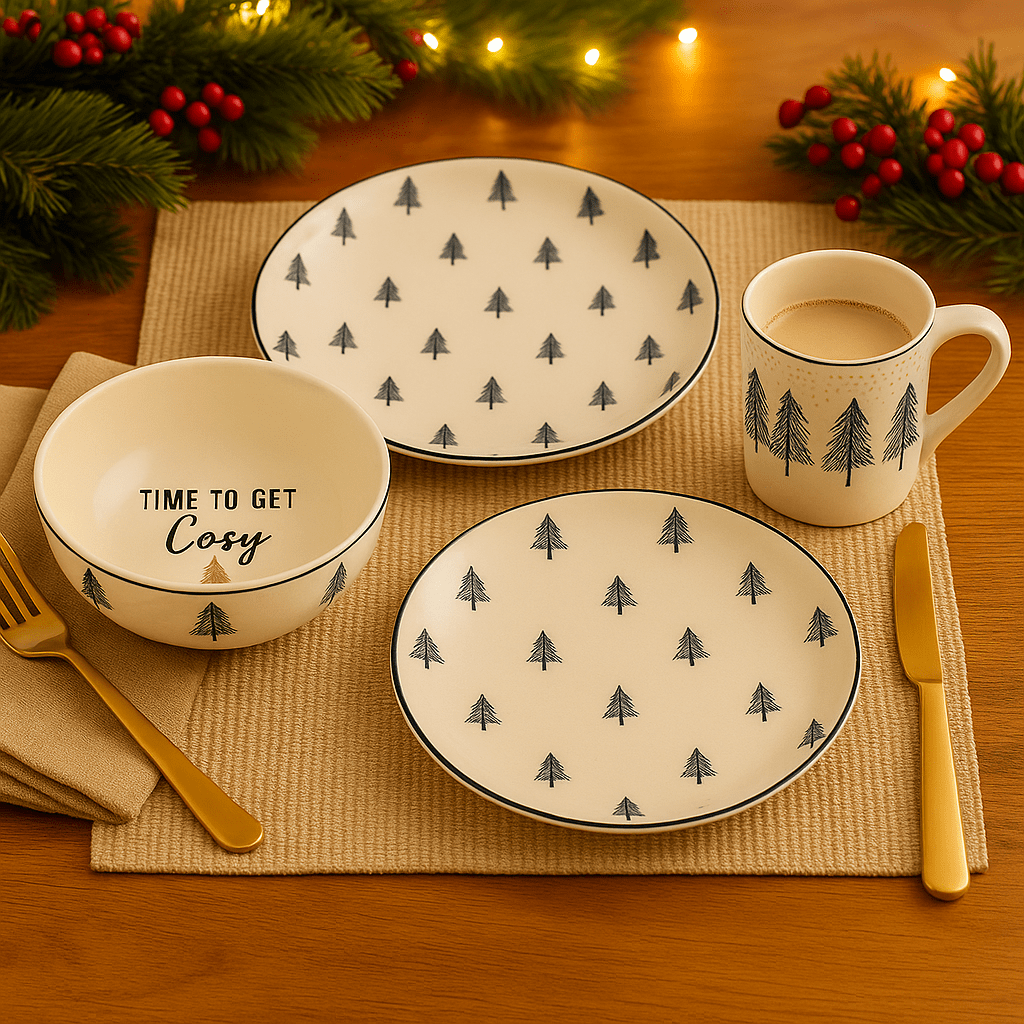 Danny Home Christmas Tree 24-Piece Breakfast Set