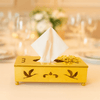 Metal Tissue Box Golden