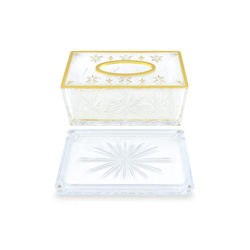 Violet Acrylic Tissue Box